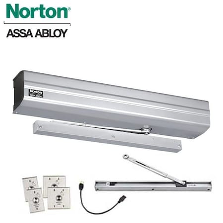 Norton Door Controls Low Energy Door Operator, Surface Mount, Push or Pull Side, Slide Track or Top Jamb, Slide Track Arm NOR-5740K3-689